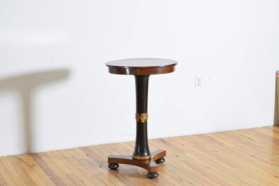 Walnut, Giltwood, and Ebonized Table