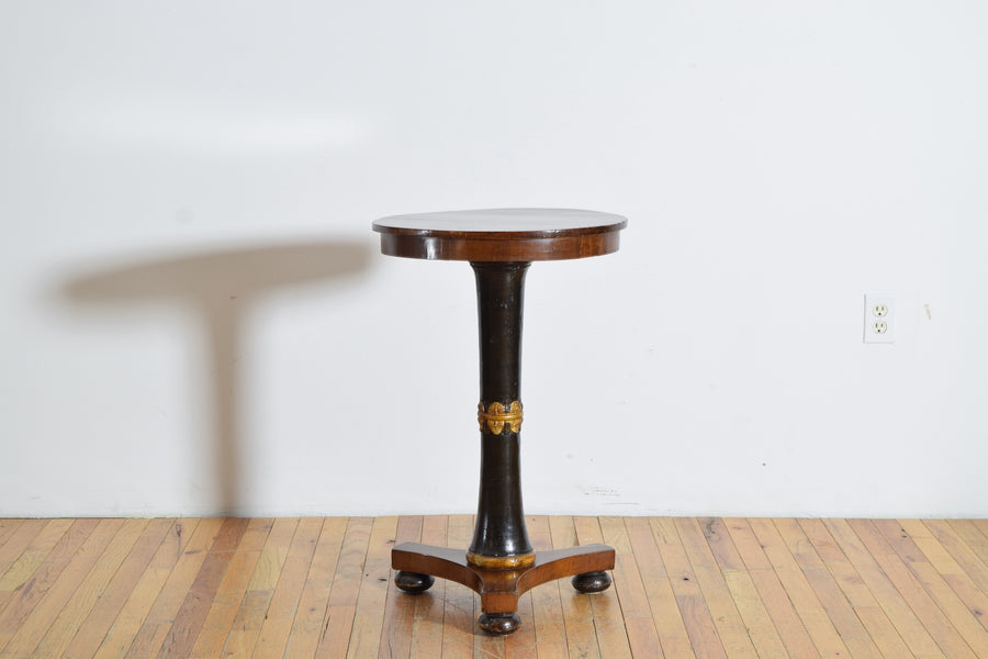 Walnut, Giltwood, and Ebonized Table