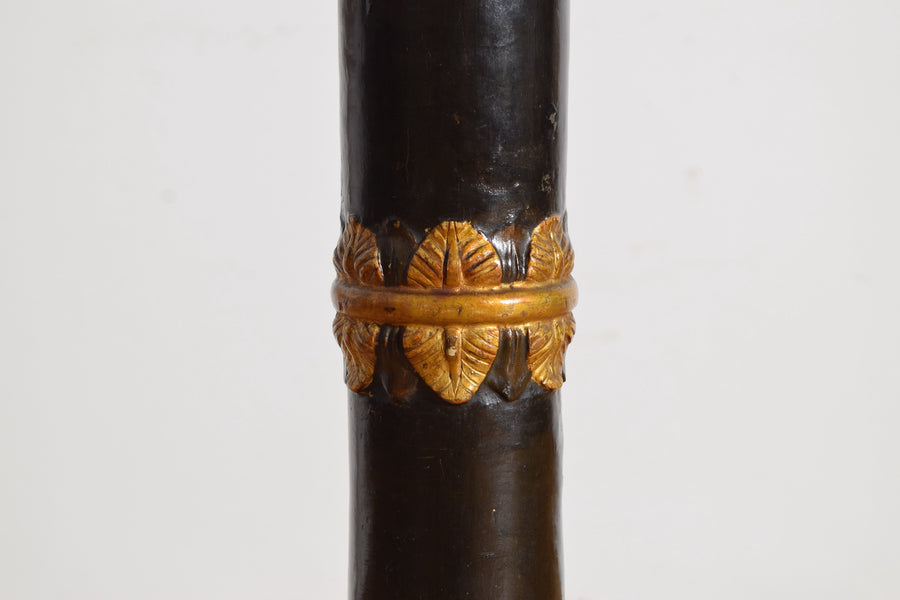 Walnut, Giltwood, and Ebonized Table