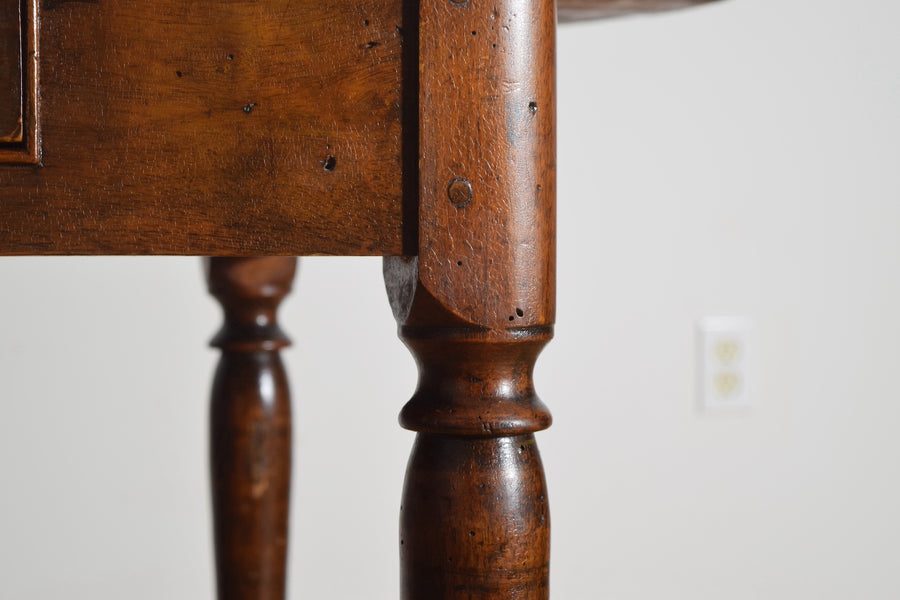 Walnut Oval 1-Drawer Center or Dining Table
