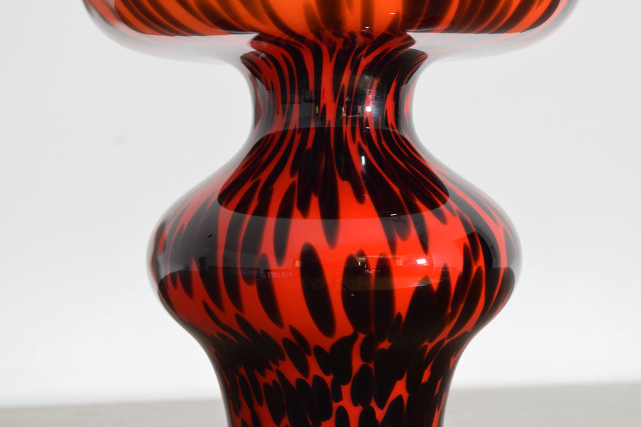 Sculptural Hand-Blown Art Glass Vase