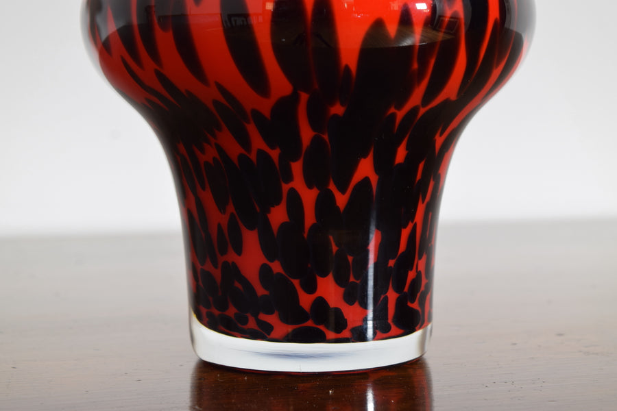 Sculptural Hand-Blown Art Glass Vase
