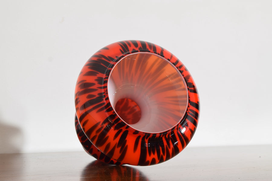 Sculptural Hand-Blown Art Glass Vase