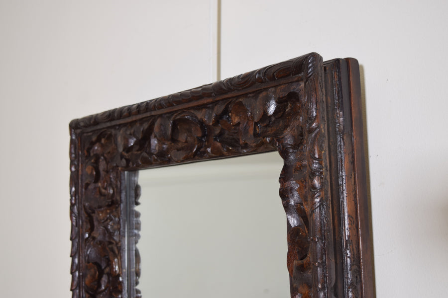 Highly Carved Walnut Mirror