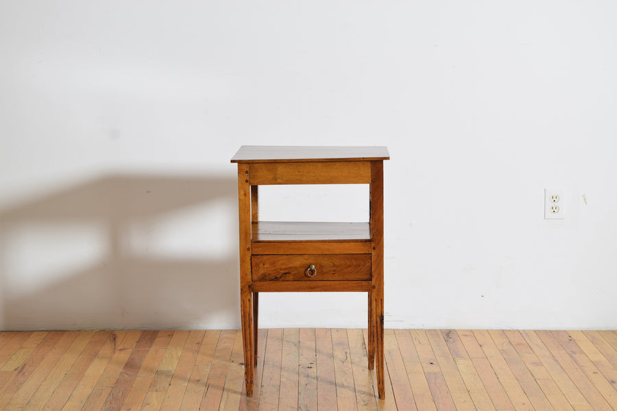 Walnut 1-Drawer Table