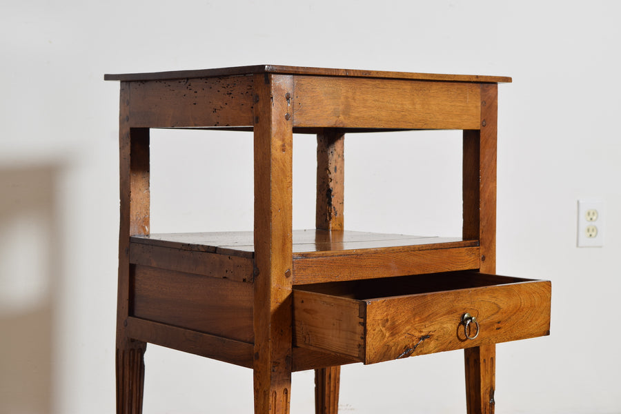 Walnut 1-Drawer Table