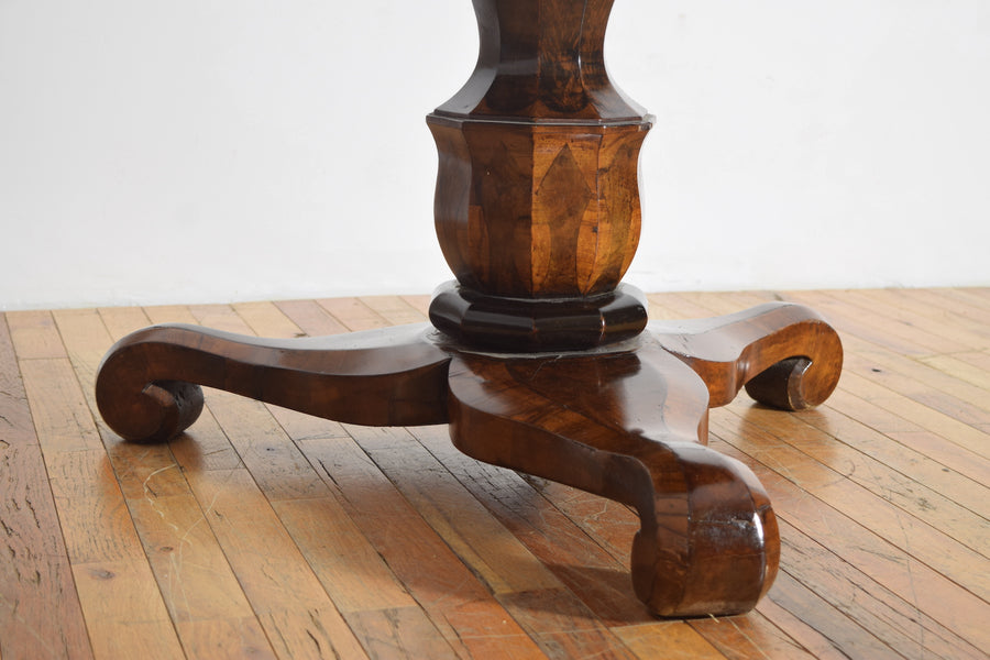 Walnut and Inlaid Center Table