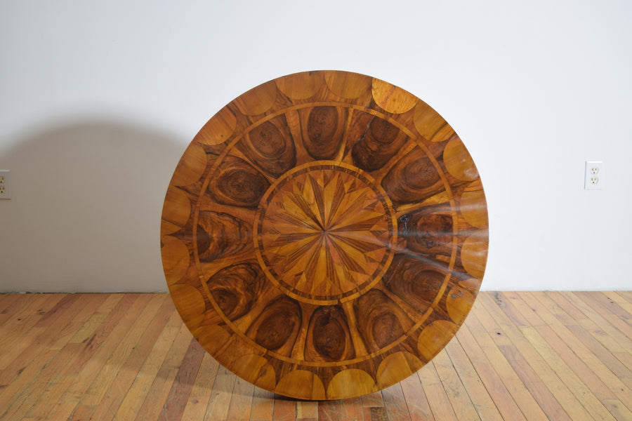 Walnut and Inlaid Center Table