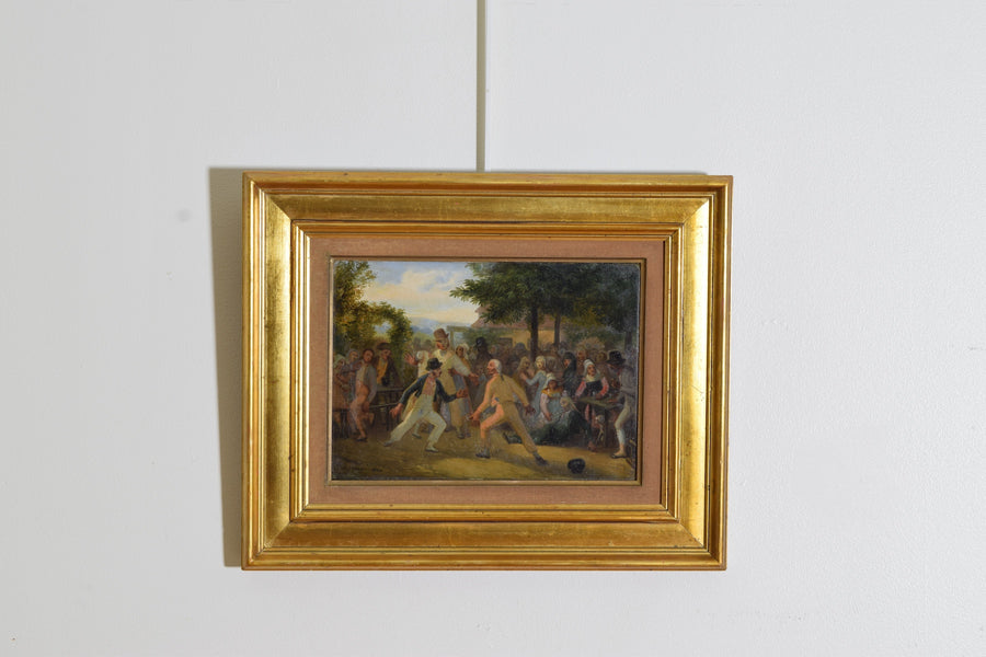 Oil on Canvas, The Country Fights, signed A. Despagne