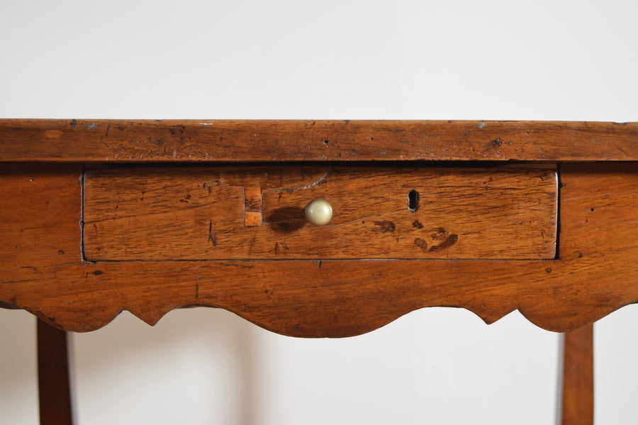 Walnut and Inlaid 1-Drawer Games Table