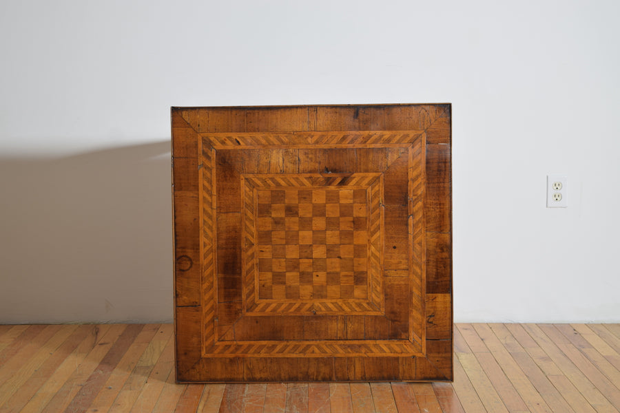 Walnut and Inlaid 1-Drawer Games Table