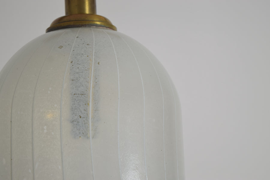 Murano Blown Glass and Brass Pendant
