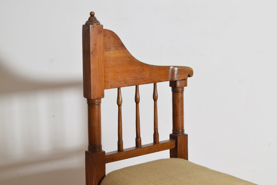 Walnut and Upholstered Bench