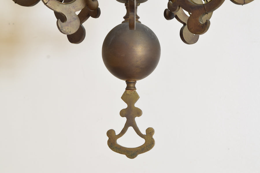 Cast Brass 6-Light Chandelier