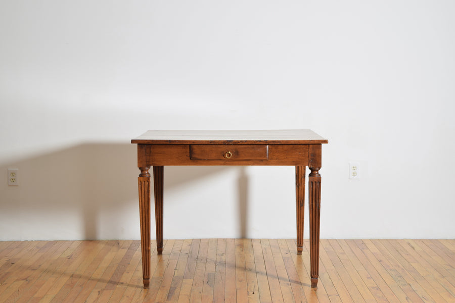 Walnut 1-Drawer Table