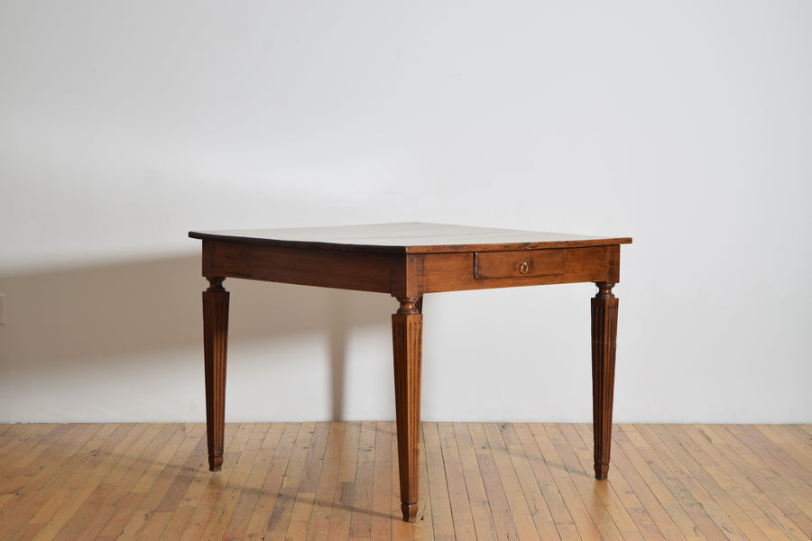 Walnut 1-Drawer Table