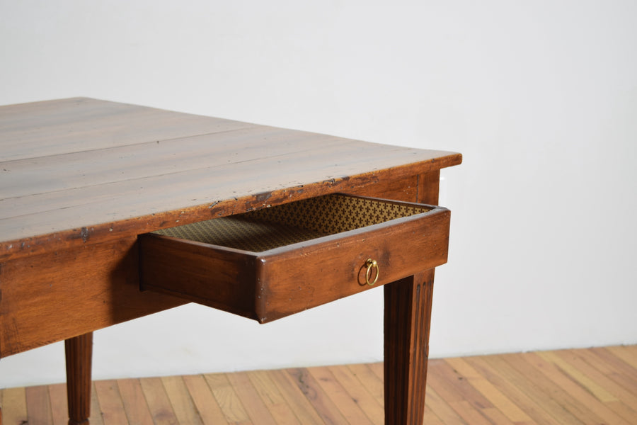 Walnut 1-Drawer Table