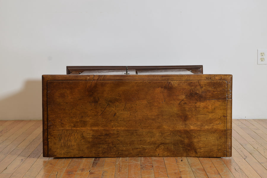 Walnut and Inlaid Tall 2-Door Credenza or Cabinet