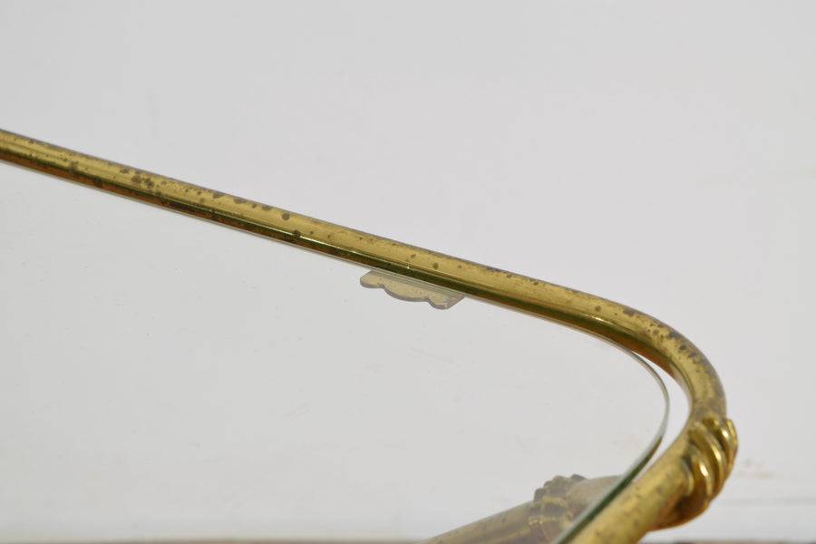 Pair of Brass and Glass Low Tables