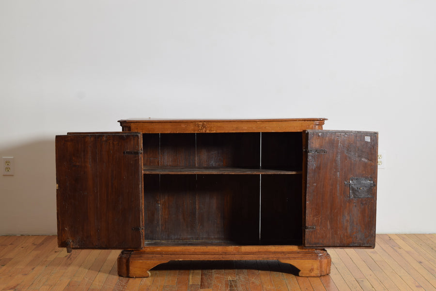 Poplar Wood 2-Door Credenza