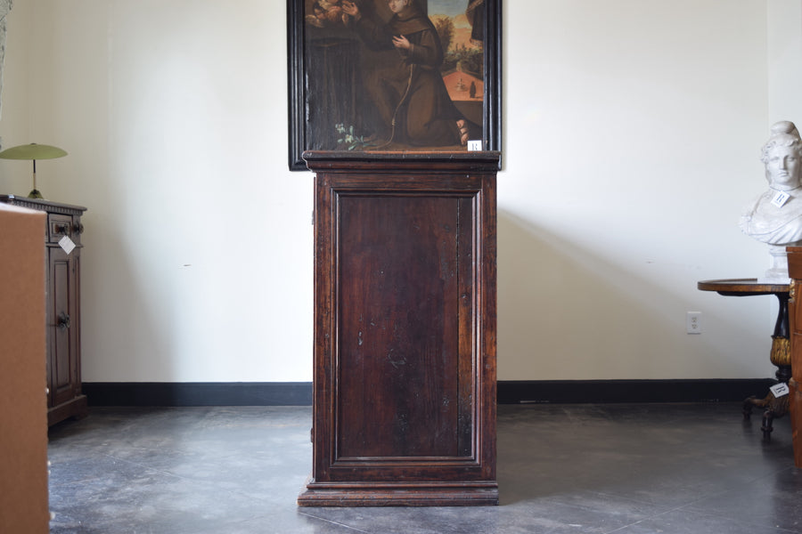 Carved Walnut 4-Door Credenza