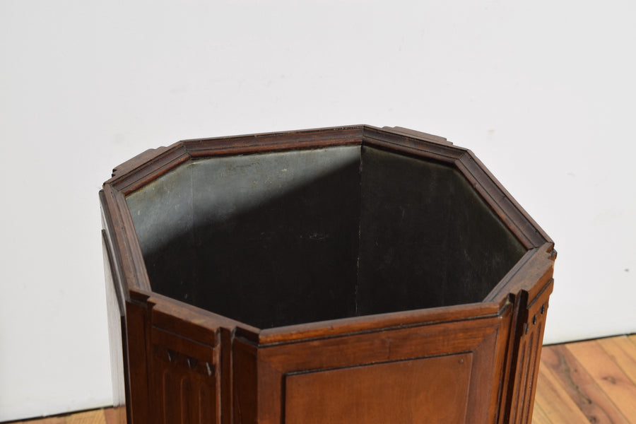 Pair of Walnut Octagonal Planters