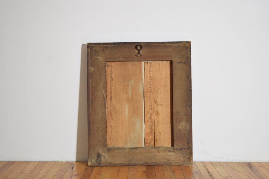 Walnut Veneered, Ebonized, and Molded Mirror