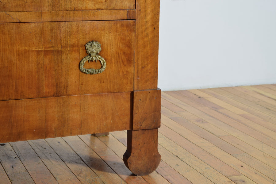 Light Walnut 3-Drawer Brass Mounted Commode