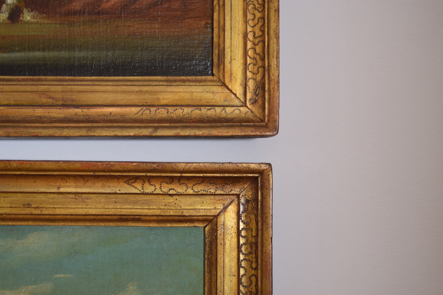 Set of 6 Oils on Canvas, Homes in Landscapes
