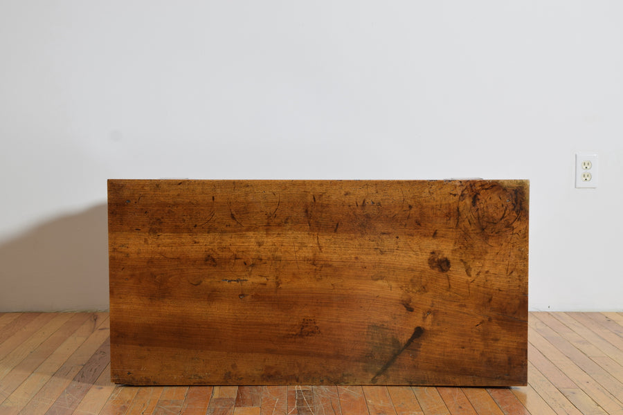 Light Walnut 3-Drawer Brass Mounted Commode