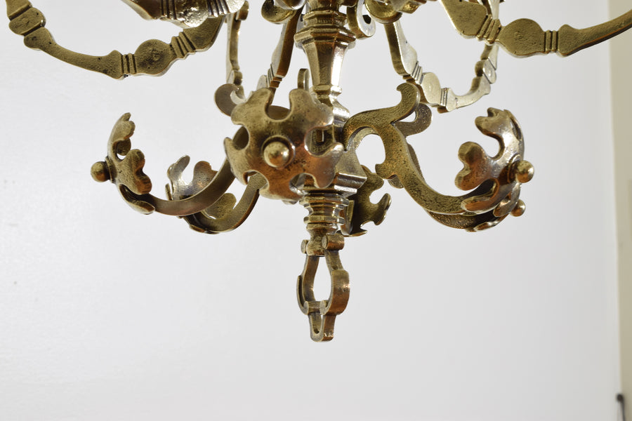 Brass 2-Tier, 12-Light Chandelier