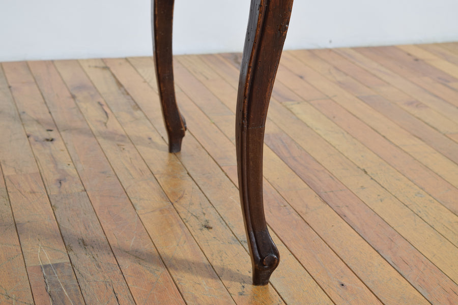 Shaped Walnut 1-Drawer Table