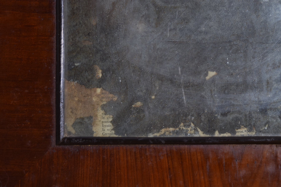 Walnut Veneered and Ebonized Mirror