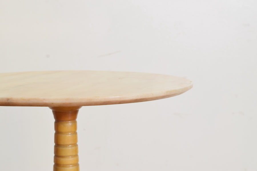 Turned Marble Cocktail Table