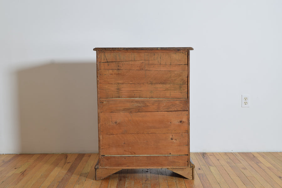 Walnut and Inlaid 1-Drawer, 1-Door Credenza