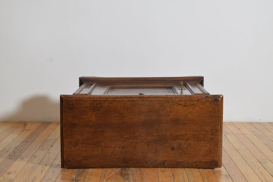 Walnut and Inlaid 1-Drawer, 1-Door Credenza
