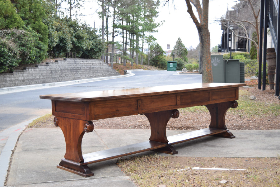 Solid Walnut 4-Drawer Drapers Table