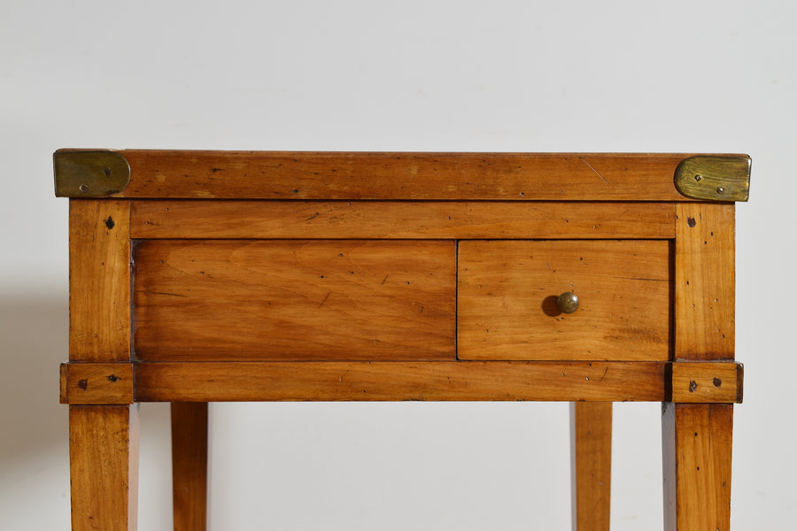 Walnut, Brass, Marble, and Zinc Rafraichissoir