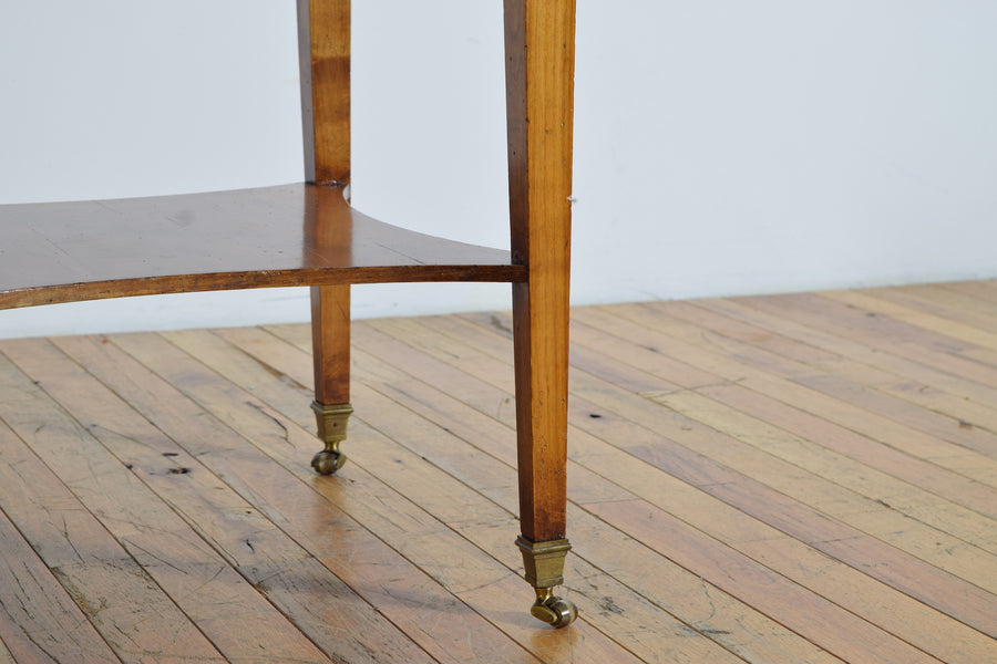 Walnut, Brass, Marble, and Zinc Rafraichissoir