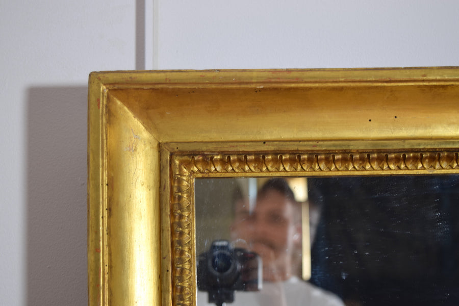 Carved Giltwood and Gilt Gesso Mirror