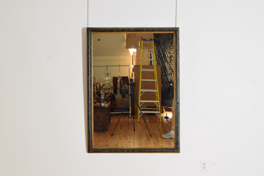Pair of Faux Marble Painted and Gilded Mirrors
