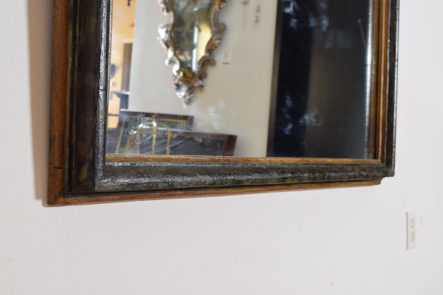 Pair of Faux Marble Painted and Gilded Mirrors