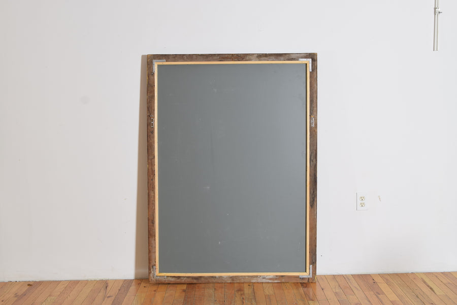 Pair of Faux Marble Painted and Gilded Mirrors