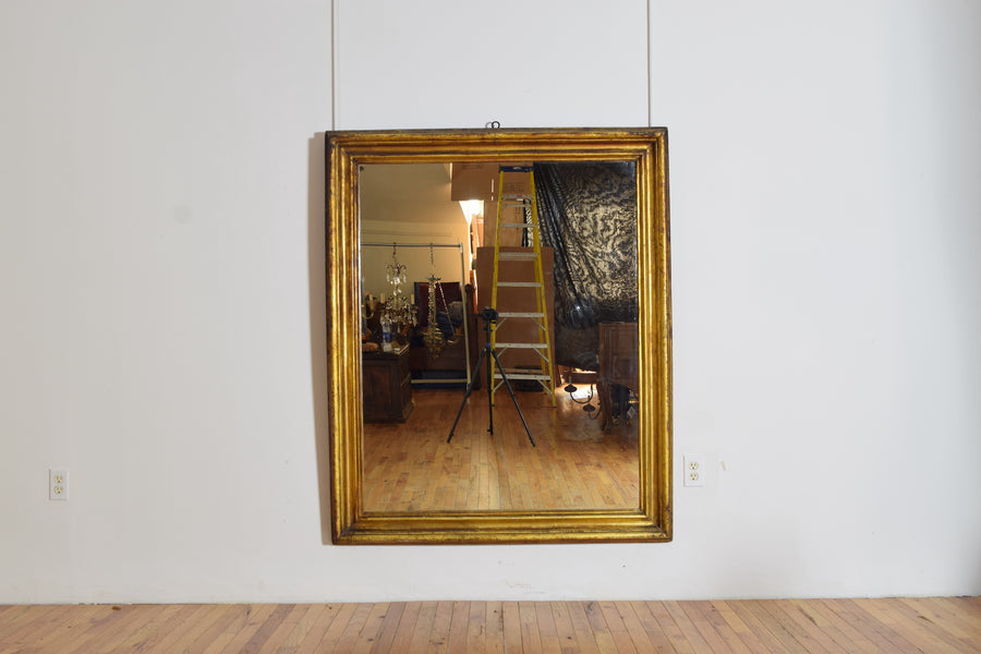 Large Shaped Giltwood Mirror