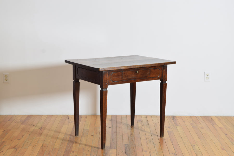 Walnut 1-Drawer Table