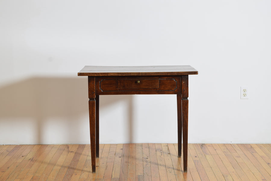 Walnut 1-Drawer Table