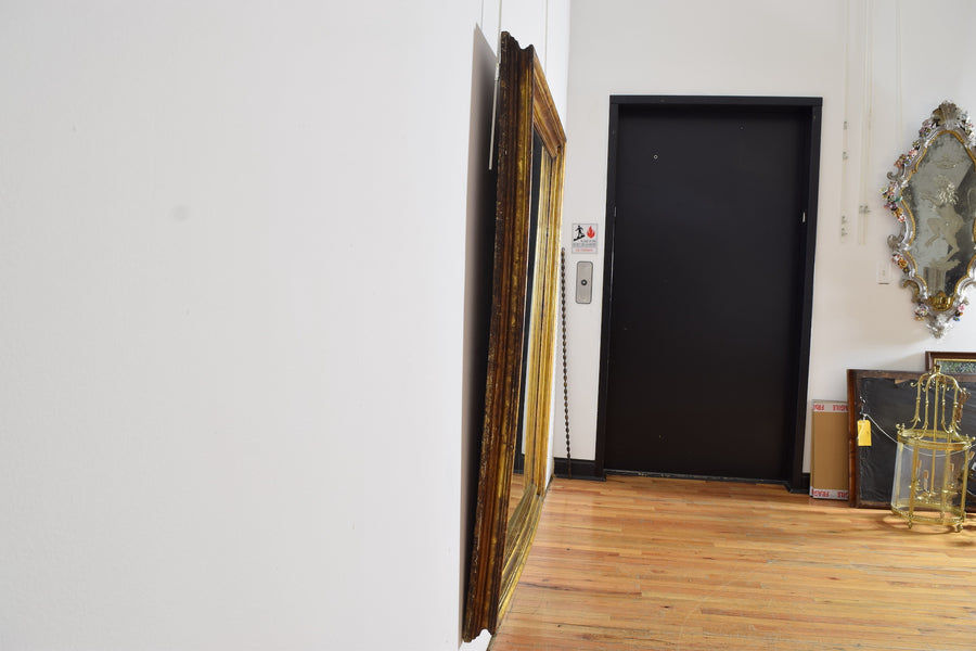 Large Shaped Giltwood Mirror