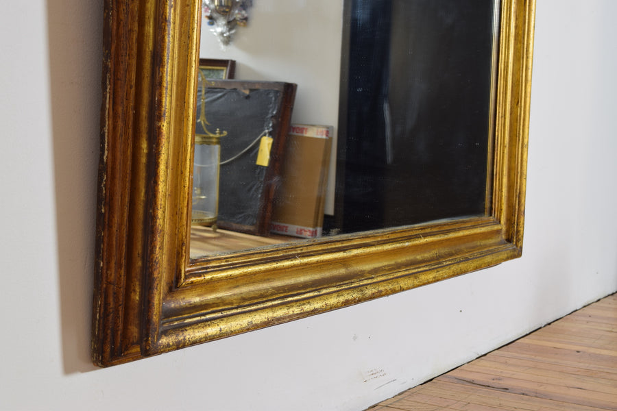 Large Shaped Giltwood Mirror