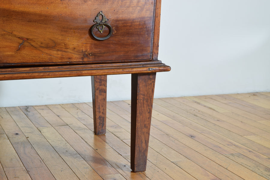 Walnut 3-Drawer Tapered Commode