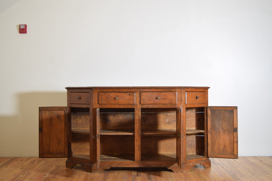 Large Rustic Larice Wood Scantonata Credenza